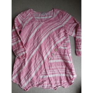 Habitat Clothes To Live In Top Small 100 Linen Lagenlook Artsy Boho Capsule